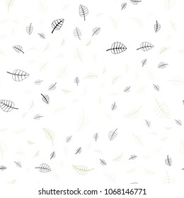 Light Blue, Yellow vector seamless  doodle bright background. New colorful illustration in doodle style with leaves. Completely new template for your business design.