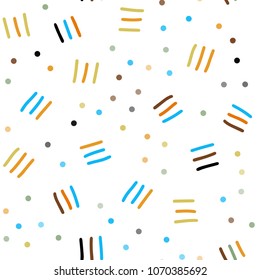 Light Blue, Yellow vector seamless pattern with abstract lines. Trendy seamless illustration with abstract lines. Pattern for trendy fabric, wallpapers.