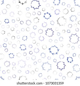 Light Blue, Yellow vector seamless  template with circles. Blurred bubbles on abstract background with colorful gradient. Pattern can be used for beautiful websites.