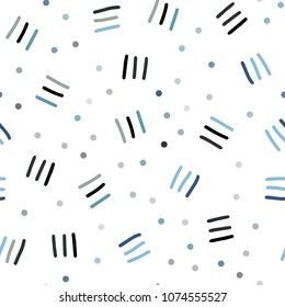 Light Blue, Yellow vector seamless cover with abstract shapes. Seamless Illustration with set of abstact gradient lines. Pattern for design of fabric, wallpapers.