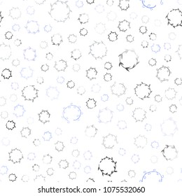 Light Blue, Yellow vector seamless  pattern with spheres. Glitter abstract illustration with blurred drops of rain. Pattern can be used for ads, leaflets.