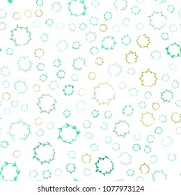 Light Blue, Yellow vector seamless  backdrop with dots. Blurred bubbles on abstract background with colorful gradient. Pattern can be used as texture of wallpapers.