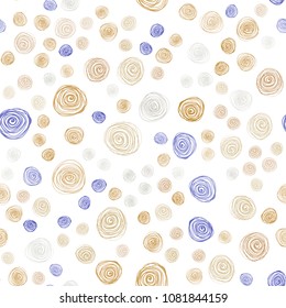 Light Blue, Yellow vector seamless natural abstract design. Doodle illustration of flowers in Origami style with gradient. Template for backgrounds of cell phones.