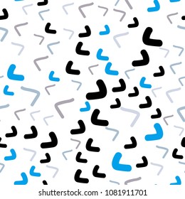 Light Blue, Yellow vector seamless  template with bent lines. Shining illustration, which consist of blurred lines, circles. Textured wave pattern for backgrounds.