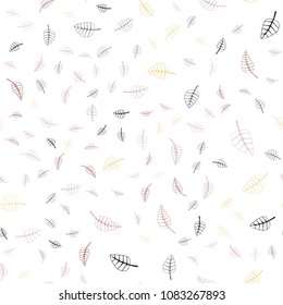 Light Blue, Yellow vector seamless  abstract doodle wallpaper. Doodle illustration of leaves in Origami style with gradient. Pattern for colorful books and pages for kids.