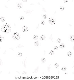 Light Blue, Yellow vector seamless elegant wallpaper with leaves and flowers. Decorative design in Indian style on white background. Pattern for wallpapers and coloring books.