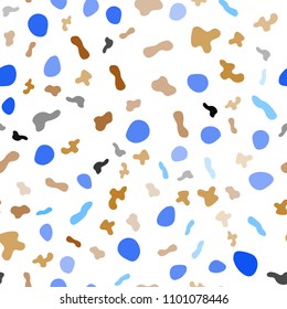 Light Blue, Yellow vector seamless template with bubble shapes. A vague circumflex abstract illustration with gradient. Brand-new design for your ads, poster, banner.