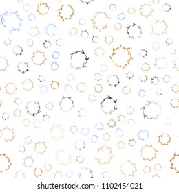 Light Blue, Yellow vector seamless background with bubbles. Modern abstract illustration with colorful water drops. Completely new template for your brand book.
