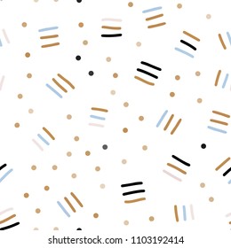 Light Blue, Yellow vector seamless layout with simple elements. Colorful seamless gradient with lines and signs of maths. Pattern for trendy fabric, wallpapers.
