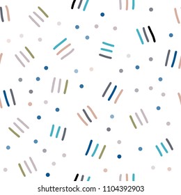 Light Blue, Yellow vector seamless cover with abstract shapes. Trendy seamless illustration with abstract lines. Trendy design for wallpaper, fabric makers.
