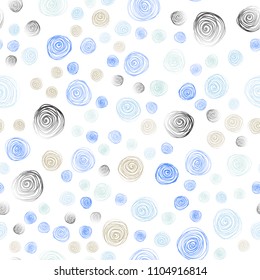 Light Blue, Yellow vector seamless doodle blurred texture. An elegant bright illustration with flowers in Natural style. Brand-new design for your business.