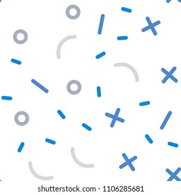 Light Blue, Yellow vector seamless texture with elements of lines. Colorful seamless gradient with lines and signs of maths. Pattern for design of fabric, wallpapers.