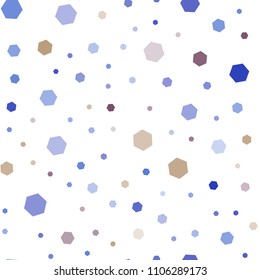 Light Blue, Yellow vector seamless template in hexagonal style. Illustration with set of colorful hexagons. Pattern can for your ad, booklets.