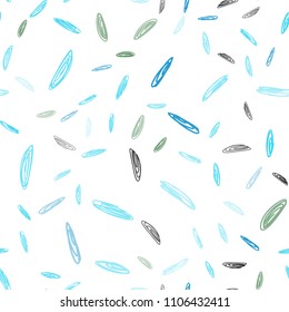 Light Blue, Yellow vector seamless pattern with spheres. Blurred bubbles on abstract background with colorful gradient. Pattern can be used as texture of wallpapers.
