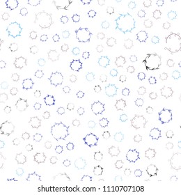 Light Blue, Yellow vector seamless background with bubbles. Glitter abstract illustration with blurred drops of rain. New design for ad, poster, banner of your website.