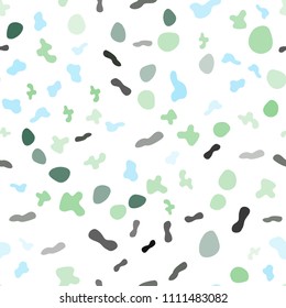 Light Blue, Yellow vector seamless background with bubble shapes. Blurred geometric sample with gradient bubbles.  A new texture for your  ad, booklets, leaflets.