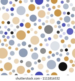 Light Blue, Yellow vector seamless background with bubbles. Glitter abstract illustration with blurred drops of rain. Pattern can be used for ads, leaflets.
