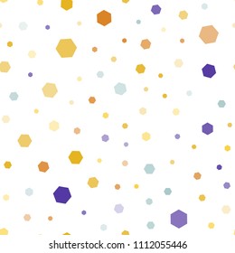 Light Blue, Yellow vector seamless pattern with colorful hexagons. Illustration with set of colorful hexagons. New design for website's poster, banner.