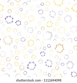 Light Blue, Yellow vector seamless template with circles. Beautiful colored illustration with blurred circles in nature style. Pattern can be used as texture of wallpapers.