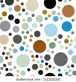 Light Blue, Yellow vector seamless texture with disks. Modern abstract illustration with colorful water drops. Pattern can be used for futuristic ad, booklets.