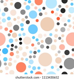 Light Blue, Yellow vector seamless layout with circle shapes. Abstract illustration with colored bubbles in nature style. Pattern can be used for beautiful websites.
