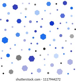 Light Blue, Yellow vector seamless layout with hexagonal shapes. Abstract illustration with colorful hexagons. New design for website's poster, banner.