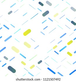 Light Blue, Yellow vector seamless pattern with narrow lines. Blurred decorative design in simple style with lines. Smart design for your business advert.