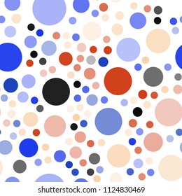 Light Blue, Yellow vector seamless layout with circle shapes. Blurred bubbles on abstract background with colorful gradient. Pattern can be used as texture of wallpapers.