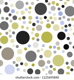 Light Blue, Yellow vector seamless cover with spots. Glitter abstract illustration with blurred drops of rain. New design for ad, poster, banner of your website.