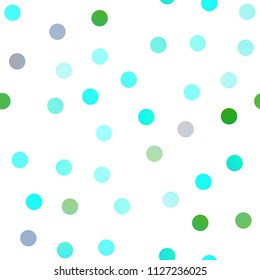 Light Blue, Yellow vector seamless layout with circle shapes. Blurred bubbles on abstract background with colorful gradient. The pattern can be used for beautiful websites.