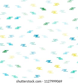 Light Blue, Yellow vector seamless texture with colored lines. Glitter abstract illustration with colored sticks. Smart design for your business advert.