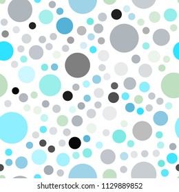 Light Blue, Yellow vector seamless backdrop with dots. Modern abstract illustration with colorful water drops. Pattern can be used as texture of wallpapers.