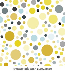Light Blue, Yellow vector seamless texture with disks. Blurred bubbles on abstract background with colorful gradient. New design for ad, poster, banner of your website.