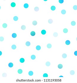 Light Blue, Yellow vector seamless background with bubbles. Blurred bubbles on abstract background with colorful gradient. The pattern can be used for aqua ad, booklets.