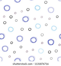 Light Blue, Yellow vector seamless background with bubbles. Beautiful colored illustration with blurred circles in nature style. New design for ad, poster, banner of your website.