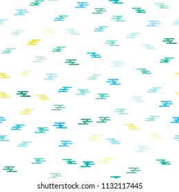 Light Blue, Yellow vector seamless cover with long lines. Blurred decorative design in simple style with lines. Best design for your ad, poster, banner.