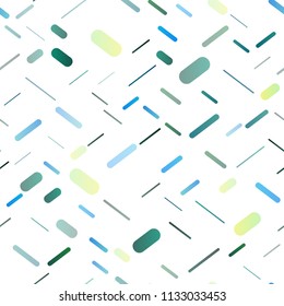 Light Blue, Yellow vector seamless layout with flat lines. Shining colored illustration with narrow lines. The pattern can be used as ads, poster, banner for commercial.