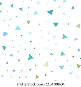 Light Blue, Yellow vector seamless texture in triangular style. Illustration with set of colorful triangles. Pattern for busines ad, booklets, leaflets