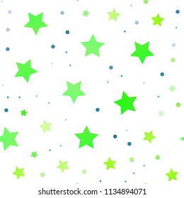 Light Blue, Yellow vector seamless pattern with christmas stars. Shining colored illustration with stars. The pattern can be used for wrapping gifts.