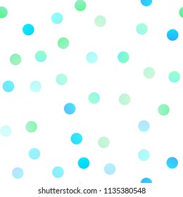 Light Blue, Yellow vector seamless cover with spots. Modern abstract illustration with colorful water drops. The pattern can be used for aqua ad, booklets.