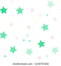 Light Blue, Yellow vector seamless template with sky stars. Shining colored illustration with stars. Smart design for your business advert.
