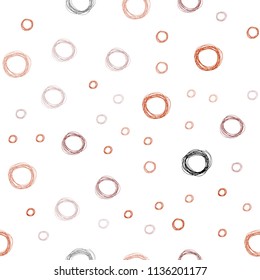 Light Blue, Yellow vector seamless pattern with spheres. Illustration with set of shining colorful abstract circles. Completely new template for your brand book.