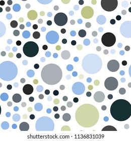 Light Blue, Yellow vector seamless background with bubbles. Blurred bubbles on abstract background with colorful gradient. New design for ad, poster, banner of your website.