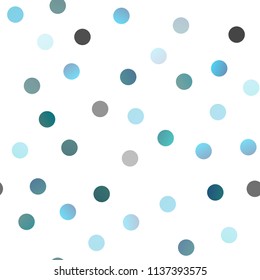 Light Blue, Yellow vector seamless layout with circle shapes. Blurred bubbles on abstract background with colorful gradient. The pattern can be used for aqua ad, booklets.