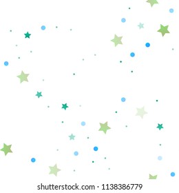 Light Blue, Yellow vector seamless texture with beautiful stars. Shining colored illustration with stars. Best design for your ad, poster, banner.