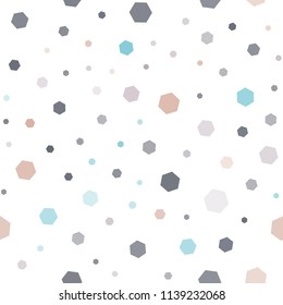 Light Blue, Yellow vector seamless pattern with colorful hexagons. Illustration of colored hexagons on white surface. New design for website's poster, banner.