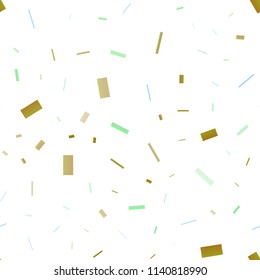 Light Blue, Yellow vector seamless texture in rectangular style. Glitter abstract illustration with rectangular shapes. Smart design for your business advert.