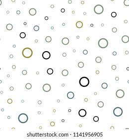 Light Blue, Yellow vector seamless backdrop with dots. Beautiful colored illustration with blurred circles in nature style. Pattern can be used for beautiful websites.