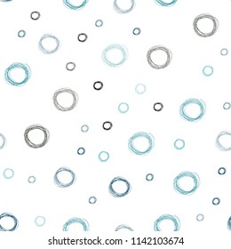 Light Blue, Yellow vector seamless cover with spots. Blurred bubbles on abstract background with colorful gradient. Completely new template for your brand book.