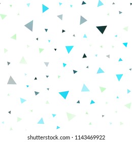Light Blue, Yellow vector seamless pattern in polygonal style. Glitter abstract illustration with triangular shapes. Pattern for commercials.
